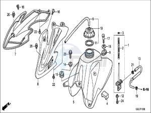 CRF50FH Europe Direct - (ED) drawing FUEL TANK