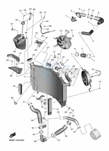 YZF600 YZF-R6 (BN6K) drawing RADIATOR & HOSE