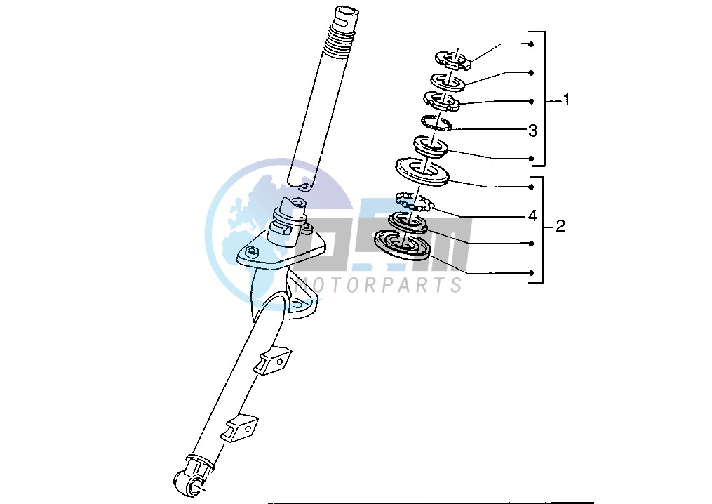 Steering bearing ball tracks