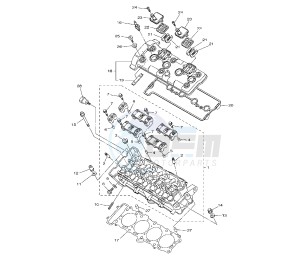 FZ8-NA 800 drawing CYLINDER HEAD