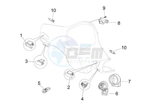 GTS 125 4T E3 UK drawing Selectors - Switches - Buttons