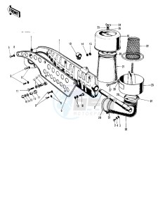 F8 (BISON A) 250 (BISON A) drawing AIR CLEANER_MUFFLER -- 71-72 F8_F8-A- -