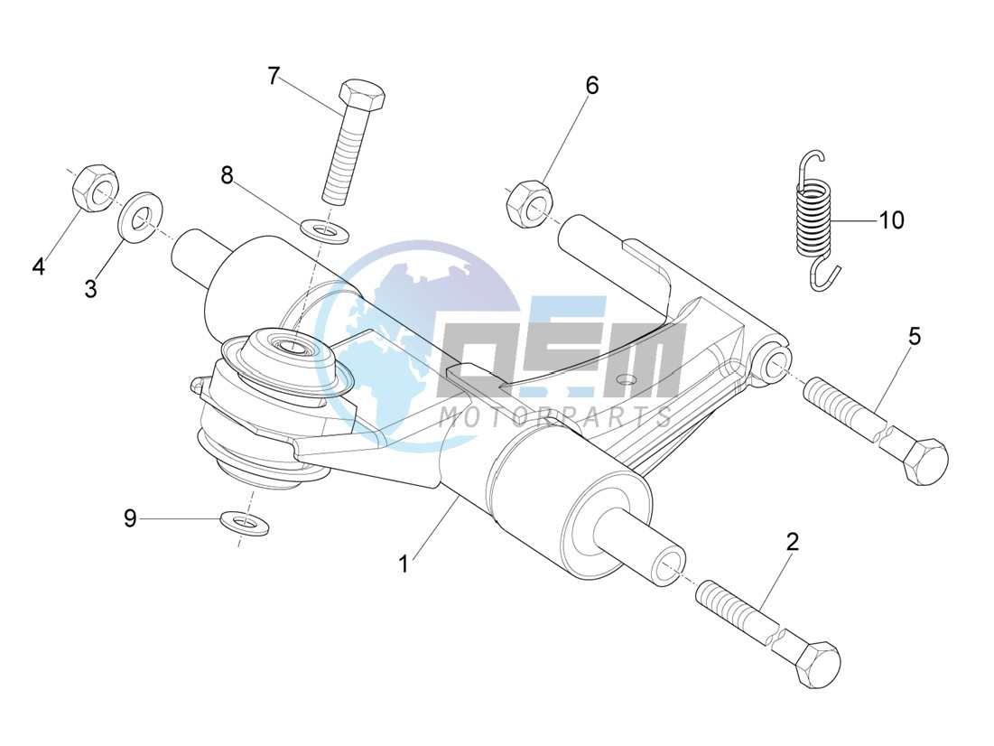 Swinging arm