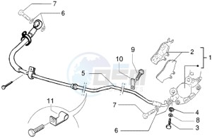 DNA 50 m.y. 2005 drawing Rear brake piping - rear brake caliper