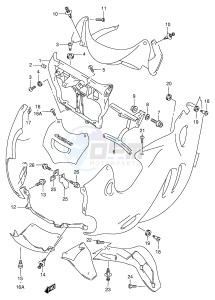 GSX600F (E2) Katana drawing COWLING BODY INSTALLATION PARTS