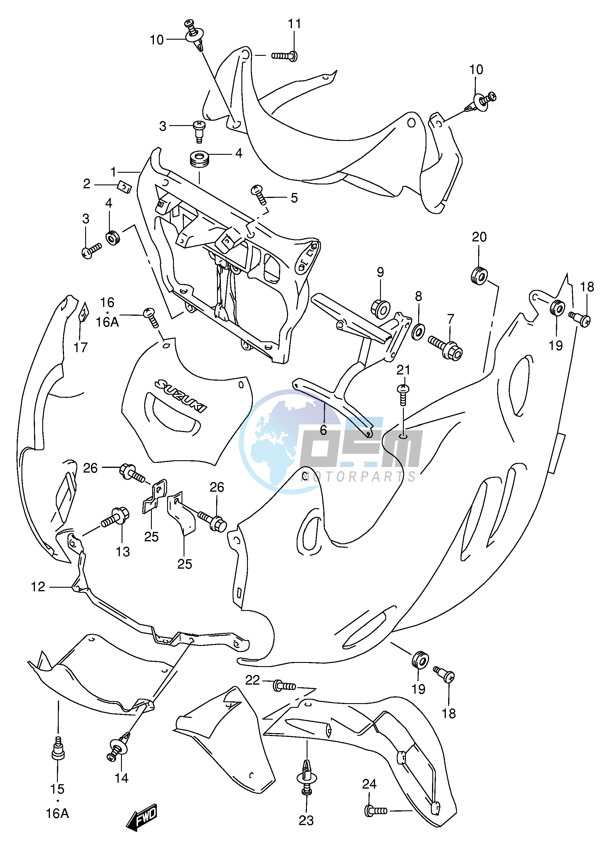 COWLING BODY INSTALLATION PARTS