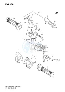 RM-Z250 (E3-E28) drawing HANDLE LEVER (MODEL K8 K9)