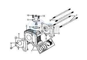 MIO 50 L6 drawing CYLINDER / GASKETS