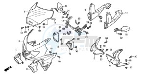 CBR600F4 drawing UPPER COWL (1)