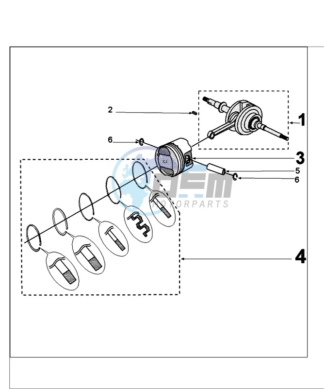 CRANKSHAFT AND PISTON