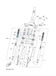 CW50LN BOOSTER (1WP3 1WP4) drawing FRONT FORK