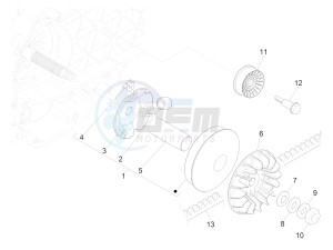 GTS 300 IE ABS E4 (APAC) drawing Driving pulley