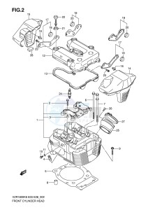 VZR1800 (E3-E28) INTRUDER drawing FRONT CYLINDER HEAD