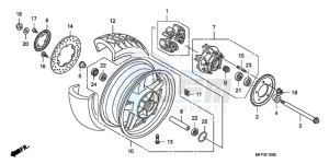 CB1300A9 Europe Direct - (ED / ABS MME TWO) drawing REAR WHEEL