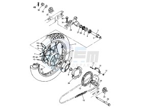 XT E 600 drawing REAR WHEEL