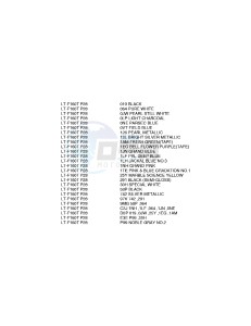 LT-F160 (P28) drawing * COLOR CHART *