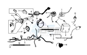 GTS 125 EVO drawing WIRING HARNASS - ELECTRONIC PARTS