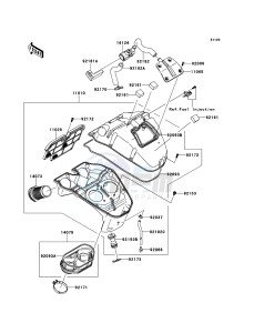 VERSYS KLE650CEF XX (EU ME A(FRICA) drawing Air Cleaner