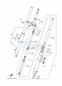 YBR125E YBR125 (BN9C) drawing FRONT FORK