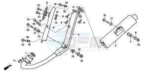 CBR125R drawing EXHAUST MUFFLER