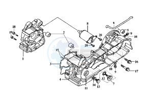 EURO MX E2 - 125 cc drawing CRANKCASE