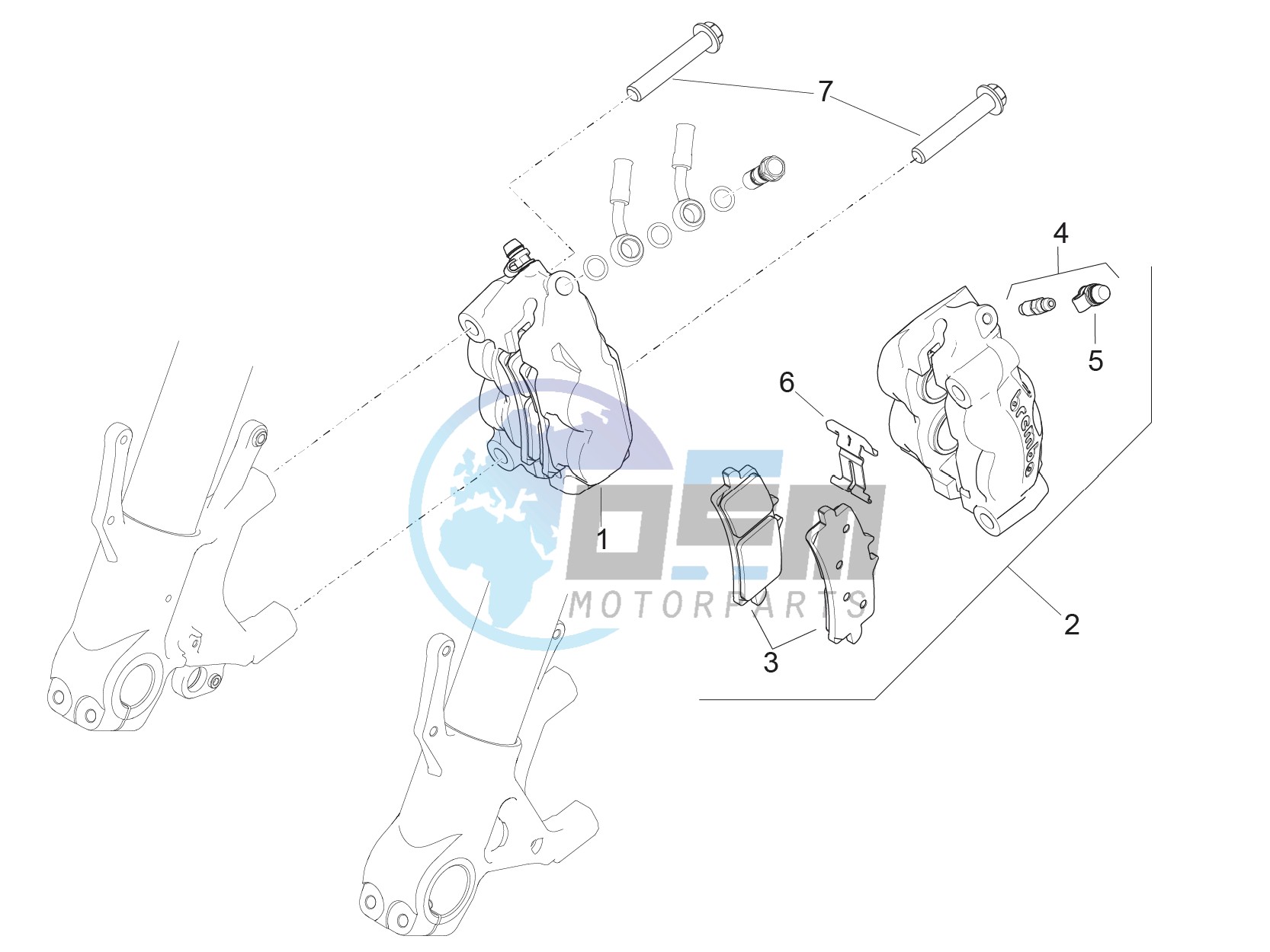 Front brake caliper