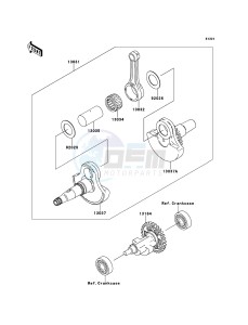 KVF360 4x4 KVF360ADF EU GB drawing Crankshaft