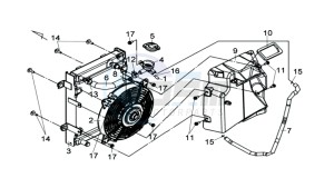 MAXSYM 600I ABS drawing RADIATOR