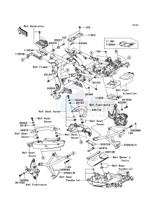 VERSYS KLE650A7F GB XX (EU ME A(FRICA) drawing Frame Fittings