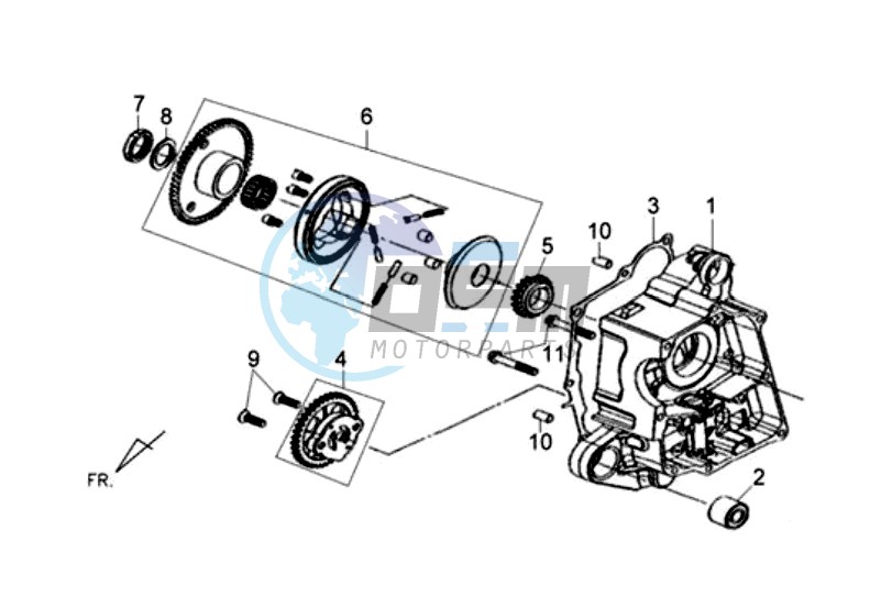 CRANKCASE RIGHT / OIL PUMP