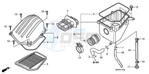 CBR125RW9 U / WH drawing AIR CLEANER (CBR125RW7/RW9/RWA)