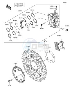 Z1000SX_ABS ZX1000MEF FR GB XX (EU ME A(FRICA) drawing Front Brake