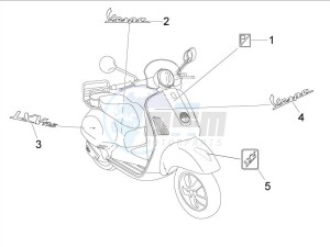 LXV 125 4T Navy (Euro 3) drawing Plates - Emblems