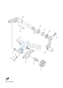 YZ450F (B118 B119 B11A B11B) drawing SHIFT SHAFT