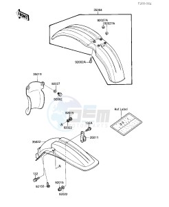 KX 125 F [KX125] (F1) [KX125] drawing FENDERS