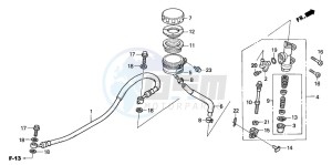 CBF600NA drawing REAR BRAKE MASTER CYLINDER (CBF600S/N)