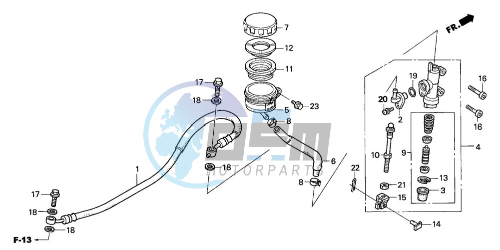 REAR BRAKE MASTER CYLINDER (CBF600S/N)