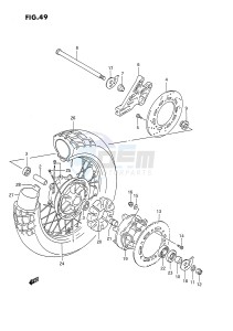 DR650 (E4) drawing REAR WHEEL