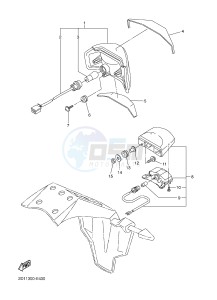 FZ1-S FZ1 FAZER 1000 (1CAM) drawing TAILLIGHT