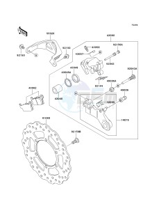 KLX 250 T [KLX250S] (T8F) T9F drawing REAR BRAKE