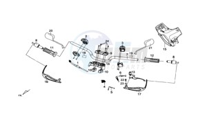 CROX 50 drawing HANDLEBAR / BRAKE LEVERS CPL  L/R