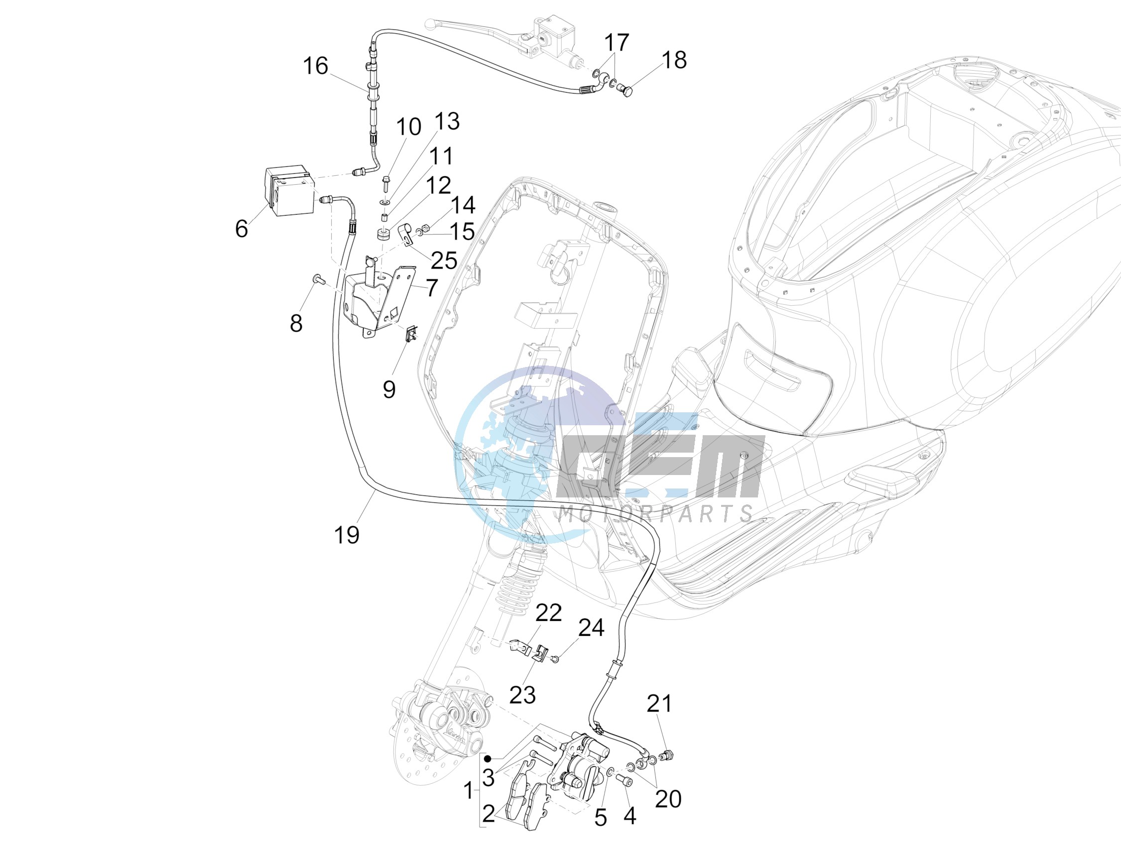 Brakes pipes - Calipers (ABS)