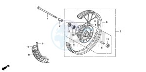 CRF100F drawing FRONT WHEEL