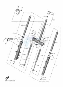 ESS025 drawing FRONT FORK