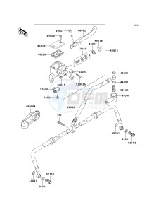 KVF 360 A [PRAIRIE 360 4X4] (A6F-A9F) A8F drawing FRONT MASTER CYLINDER