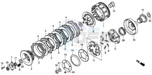 TRX300 FOURTRAX 300 drawing CLUTCH