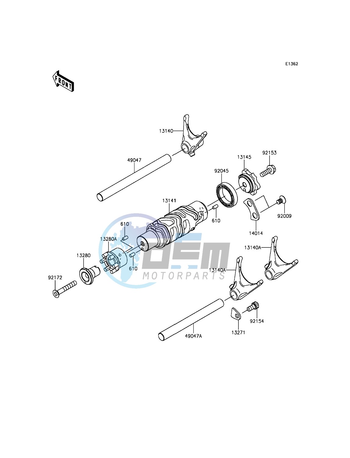 Gear Change Drum/Shift Fork(s)