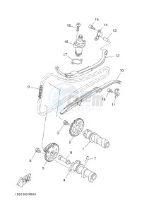 YPR400RA XMAX 400 ABS EVOLIS 400 ABS (1SDG) drawing CAMSHAFT & CHAIN