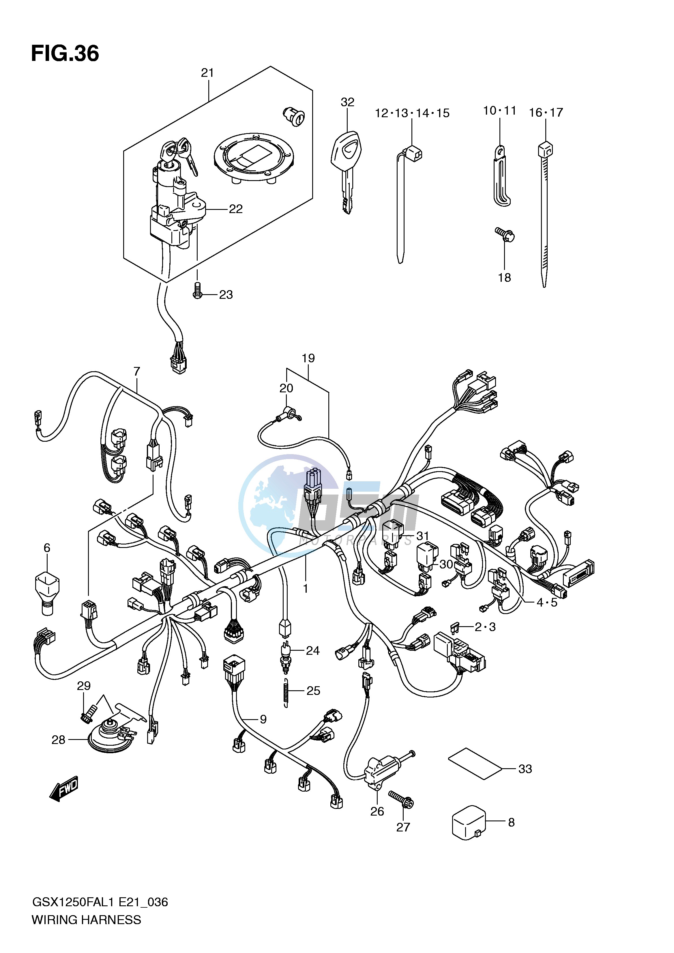 WIRING HARNESS (GSX1250FAL1 E24)