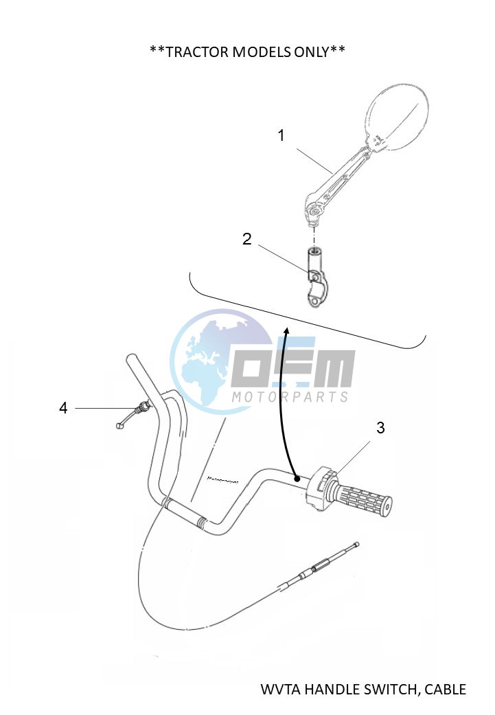 WVTA HANDLE SWITCH, CABLE